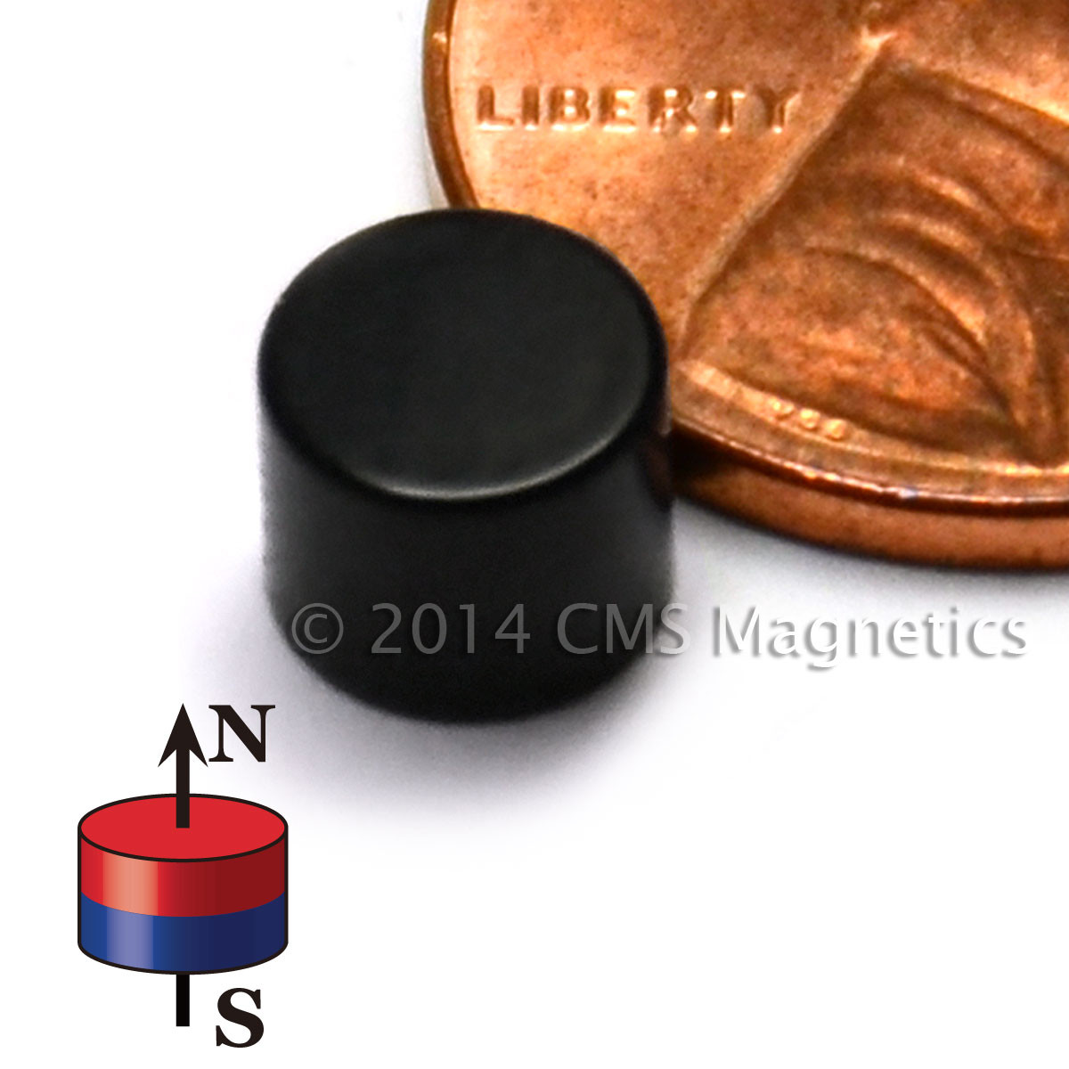 N45 Neodymium Disc Magnet 1/4"x2/10" with 4.7 LB Pull Force