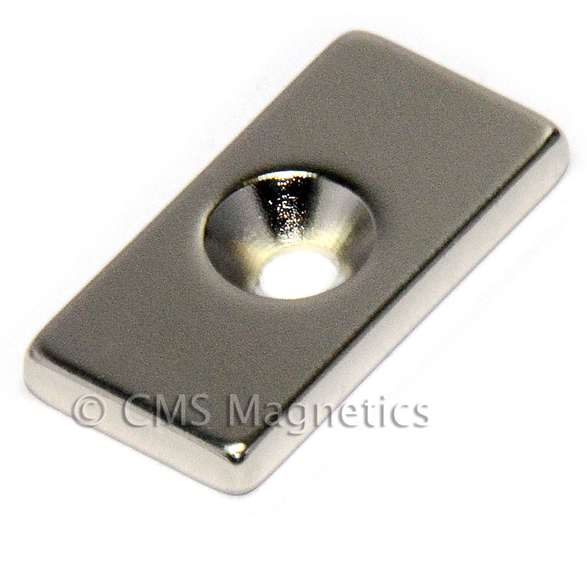 N42 1x1/2x1/8 Neodymium Magnets | Bar Magnets w/ Countersunk Hole