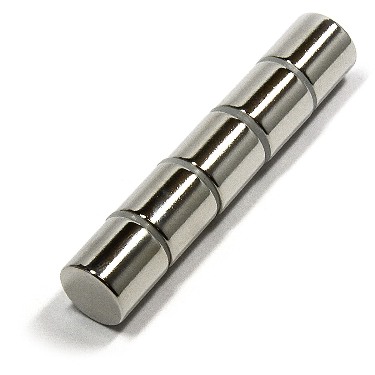 Close-Up of N52 27 lb Pull Neodymium Cylinder Magnet Surface