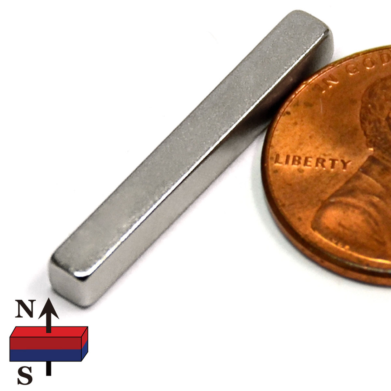 10 Neodymium N52 Block Magnets Super Strong Rare Earth 1" x 1/4" x 1/4" 