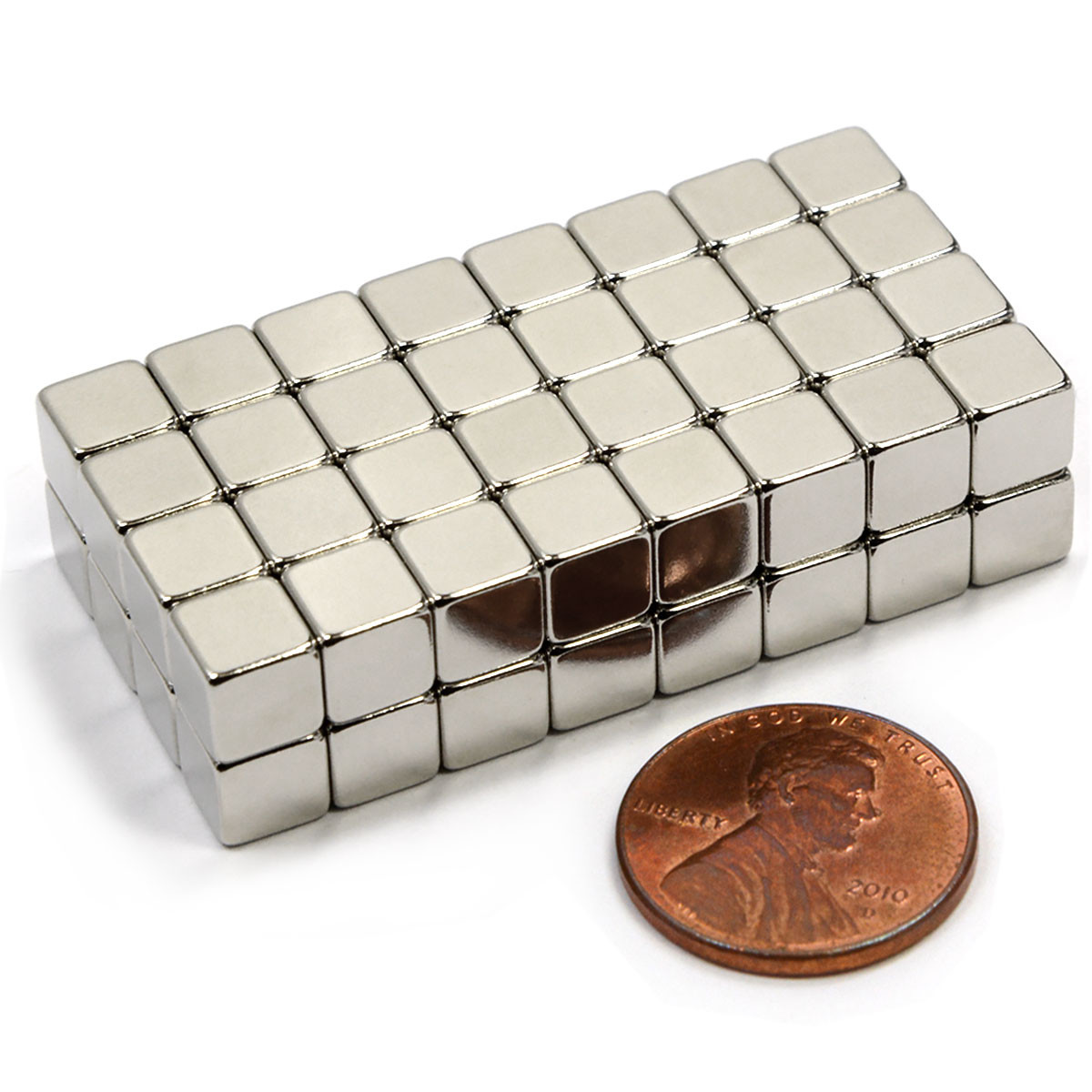 N42 Neodymium Cube Magnet in use for various industrial and DIY applications