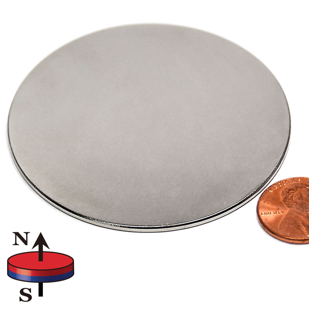 2 1/2 x 1/16" N45 Neodymium Magnet N45 Neodymium Disc Magnet 1/2"x1/16"