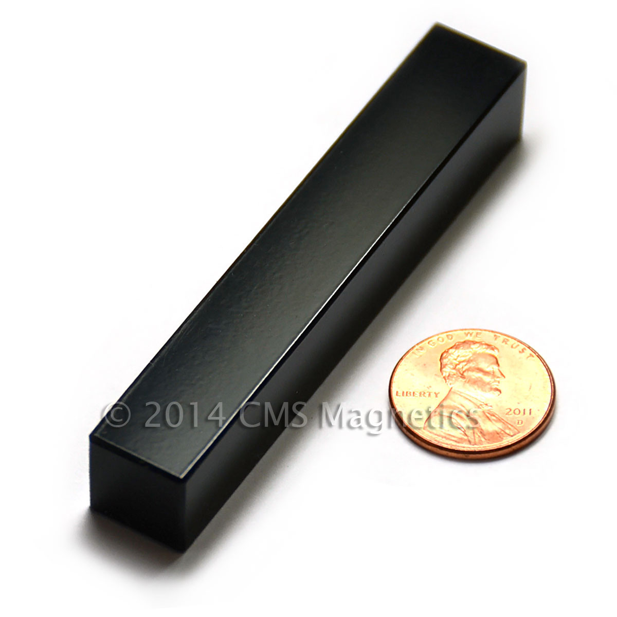 N45 Neodymium Block Magnet 3"x1/2"x1/2" with 59 LB Pull