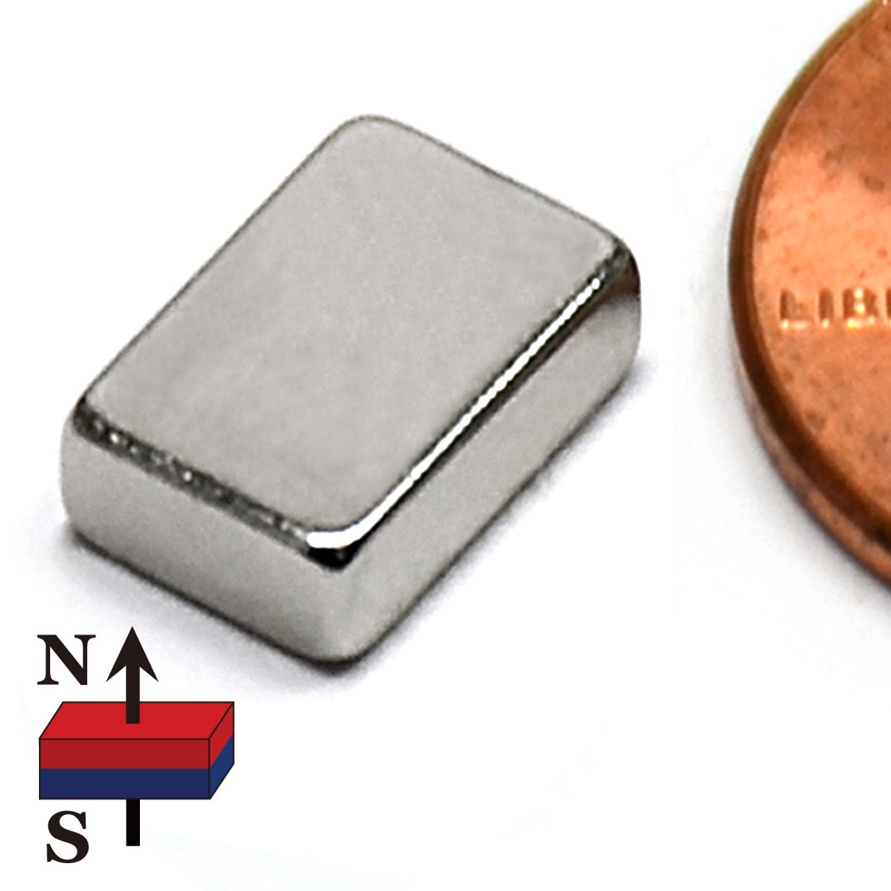 Small Neodymium Block Magnets 3/8x1/4x1/8" N45 Rare Earth Magnets