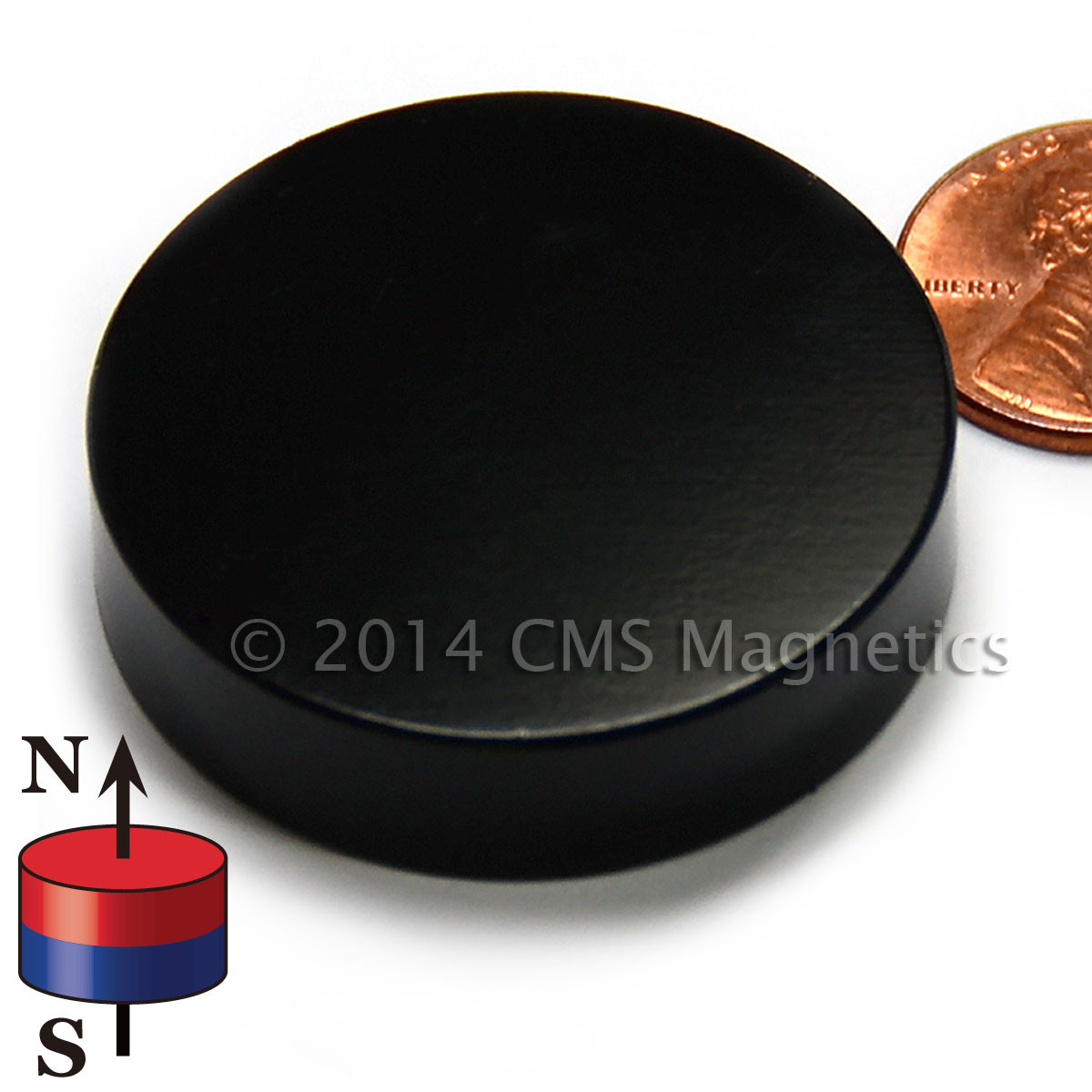 Epoxy Coated Neodymium Magnet 1 1/2 x 3/8"