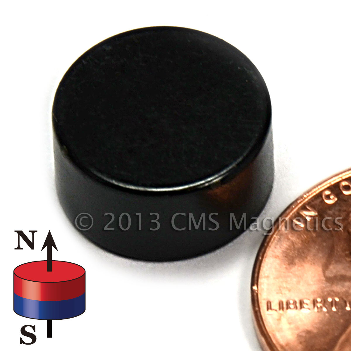 N50 Disc 1/2"X1/4" NdFeB Rare Earth Epoxy coated