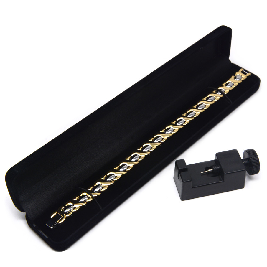 Magnetic Bracelet Titanium & Gold Therapy Magnetic therapy bracelet