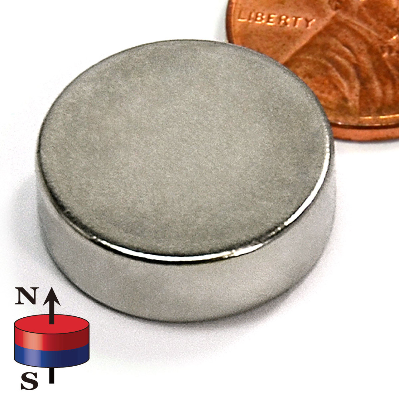 N52 Neodymium Disc Magnet 3/4"x1/4" with 14 LB Pull Force