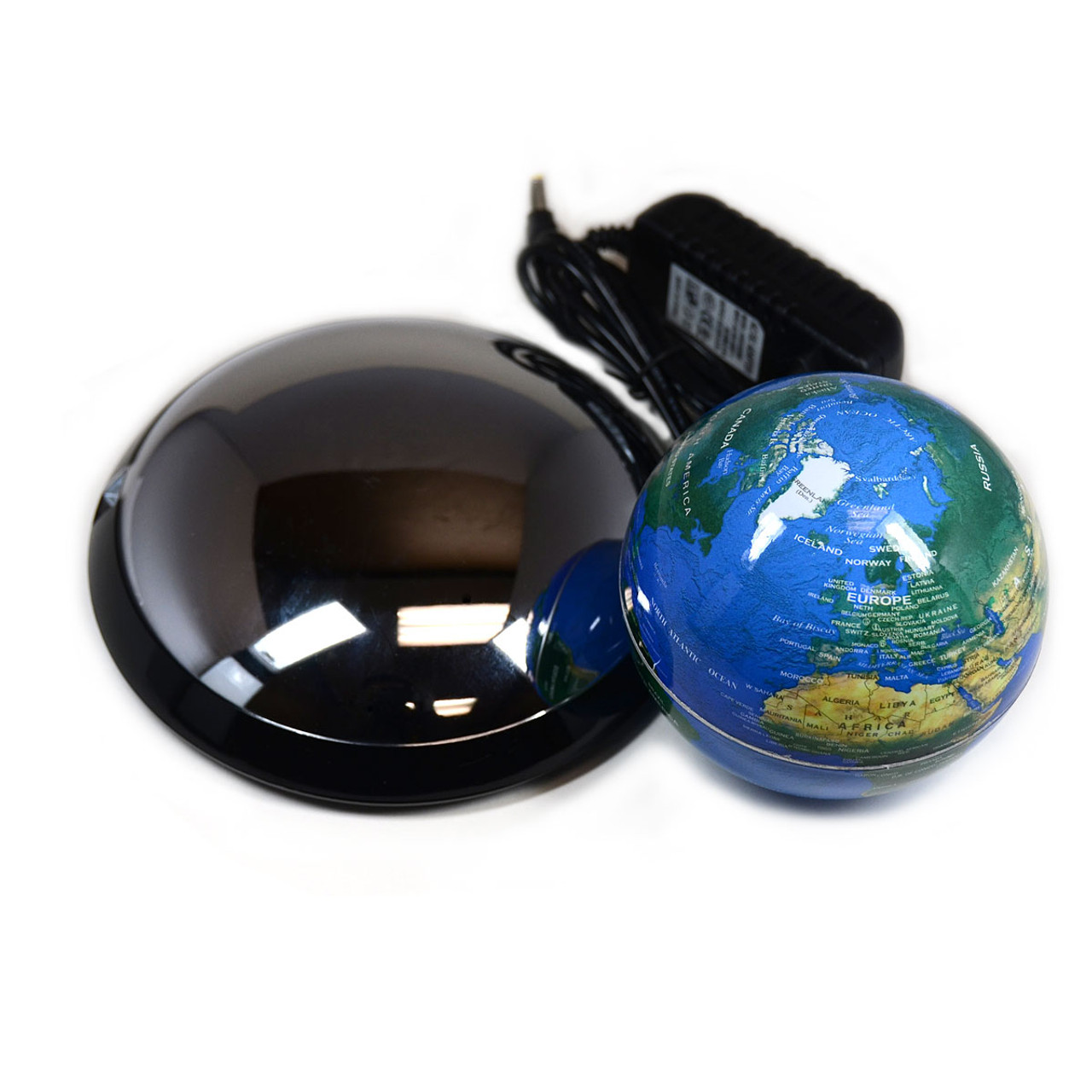 Magnetic Levitation Silver Base Blue Globe