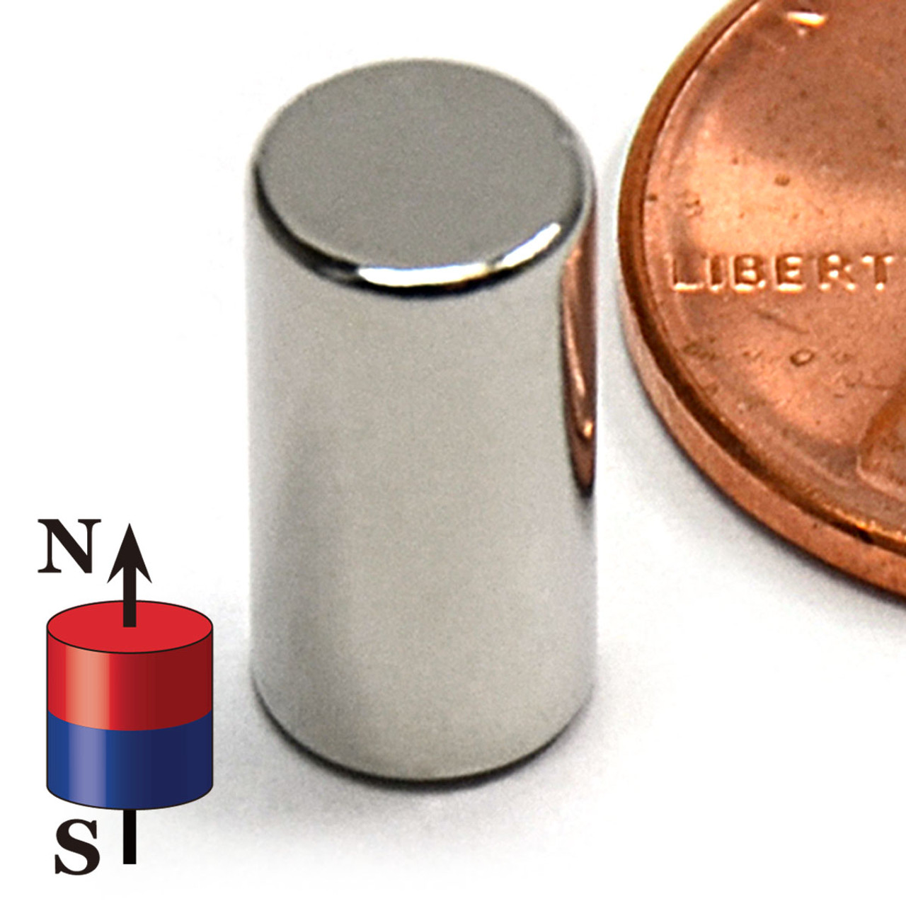 N52 Multiple Size >=1"dia Rare Earth Neodymium Equilateral Cylinder Magnets 