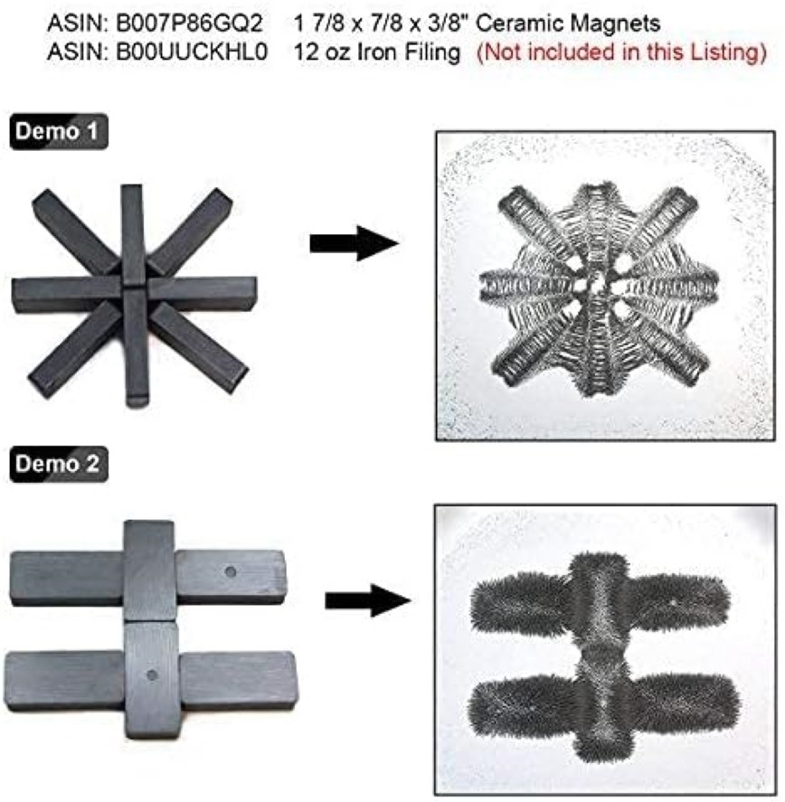 Therapeutic grade C8 ferrite magnets 50-pack - strong ceramic blocks for pain relief and wellness applications