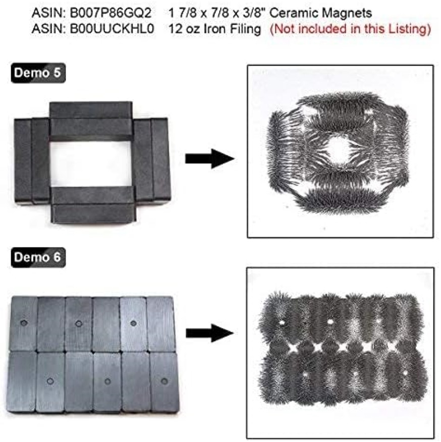 Bulk 50-pack strong C8 ferrite block magnets - 1-7/8" x 7/8" x 3/8" ceramic for crafting, projects, and therapy