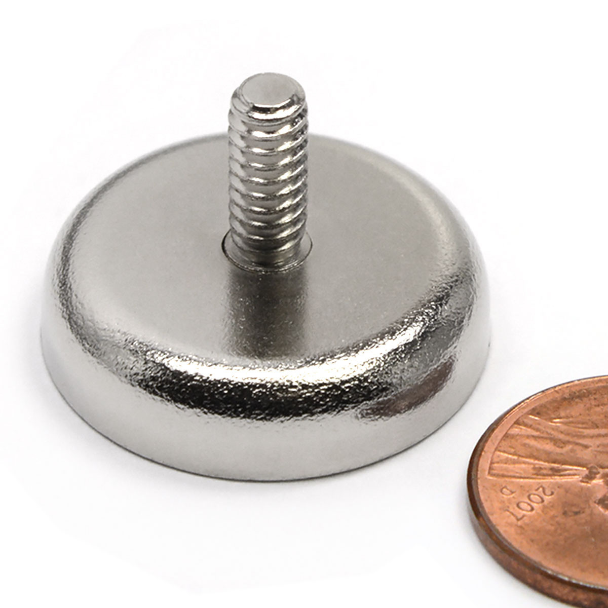 Neodymium Cup Magnet 1" Diameter with 39 LB Pull Strength