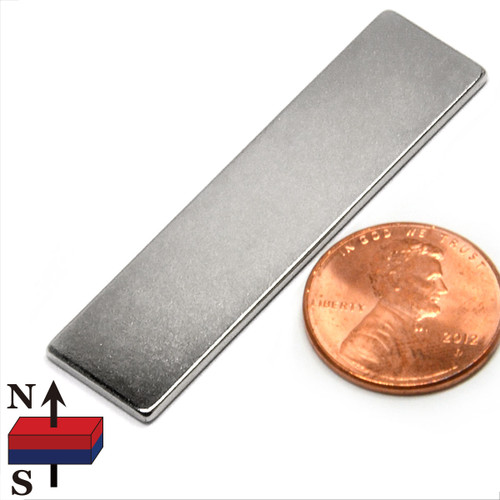 N45 Bar 2x3/8x1/16" Neodymium Rectangular Rare Earth