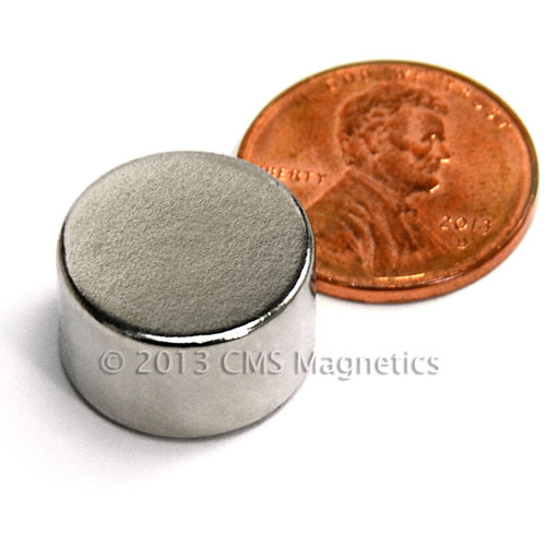 Powerful N35 Neodymium Disc Magnet 16x8mm with 14 LB Pull Force