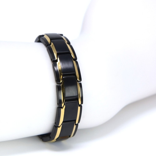 Magnetic bracelet jewelry Novoa Men's  Stainless  Gold Accents  B422JD