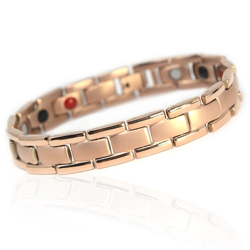 Bracelet IKITA Paris En émail - Style Vintage Rouge, Rose, Noir, Chaîne Figaro