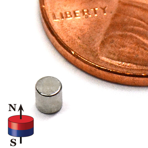 N45 Neodymium Cylinder Magnet | 0.095"x0.1" Size | High Strength & Durable Coating for Industrial & Craft Use