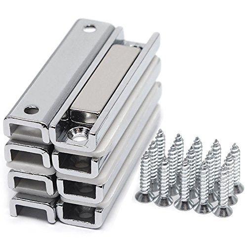 45 LB Ultra-Strong Neodymium Channel Magnet Set with Countersunk Holes & Screws - Perfect for DIY, Home, and Industrial Use