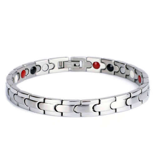 Magnetic Bracelet Novoa Women's Quad-Element Two-Tone Silver - B101