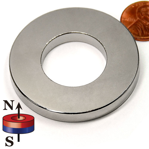 N45 Neodymium Ring Magnet OD 2xID 3/4x1