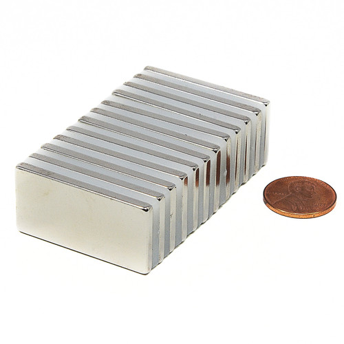 N50 Neodymium Flat Bar Magnet 1 1/2x3/4x1/8"