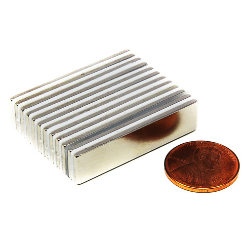 Bar Magnet 1-1/2x3/8x1/16" N52 Neodymium Magnet | Rare Earth (NB02118-52N)