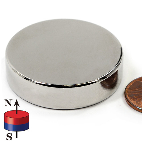 N52 Neodymium Disc Magnet 1.5"x3/8" with 60 LB Pull Force