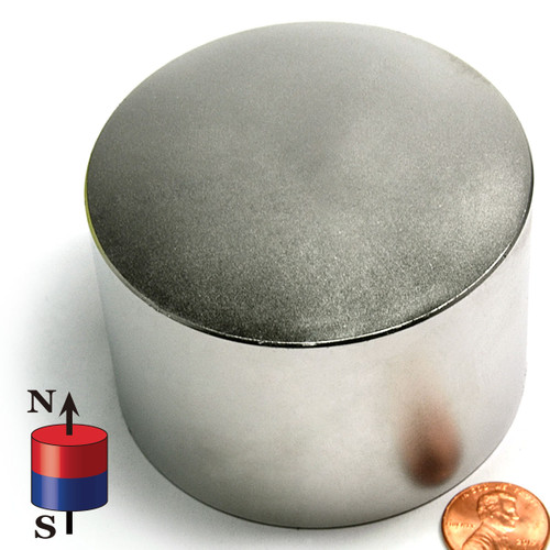 N52 rare earth neodymium disc magnet, 3 inches diameter, 2 inches thick