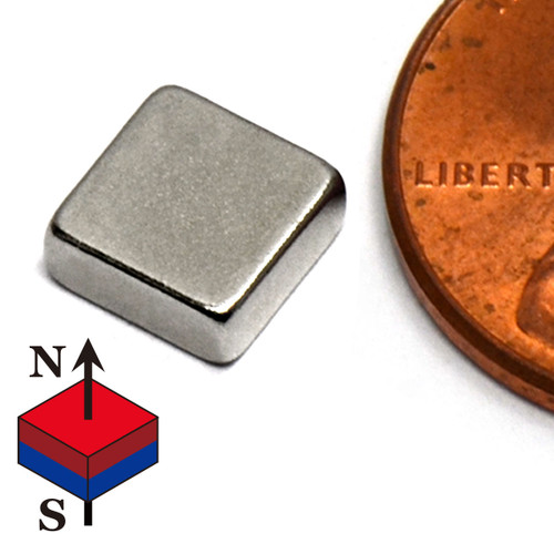 N45 Neodymium Block Magnet 1/4x1/4x1/10 inch