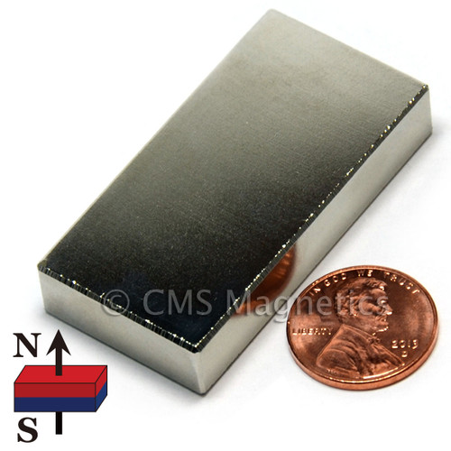 2x1x3/8" Block Neodymium Magnet