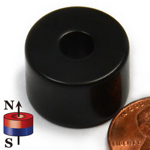 Black Epoxy Coated Neodymium Ring Magnet