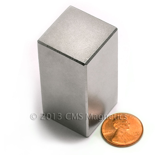 Rare Earth Block Magnet 1x1x2"