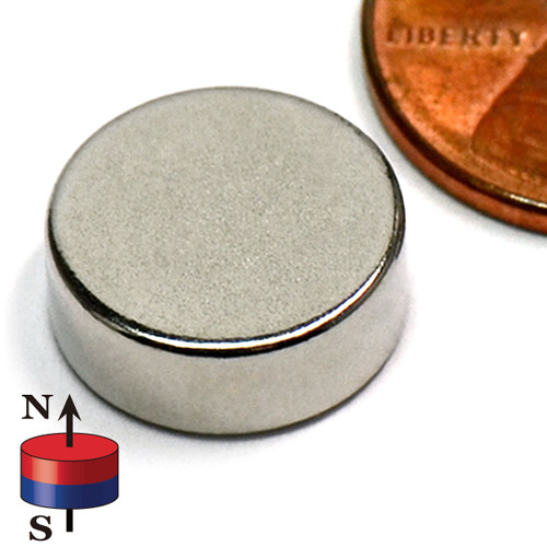 1/2 x 3/16" NdFeB Rare Earth Disc Magnet