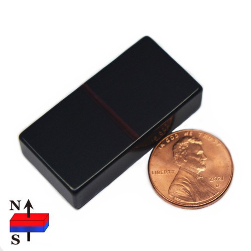 1.5x3/4x3/8" Neodymium Block Magnet Epoxy Coated