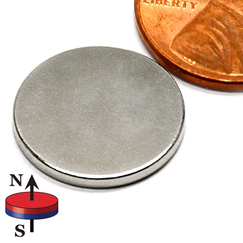 N45 Neodymium Disc Magnet 5/8"x1/16" with Strong Pull