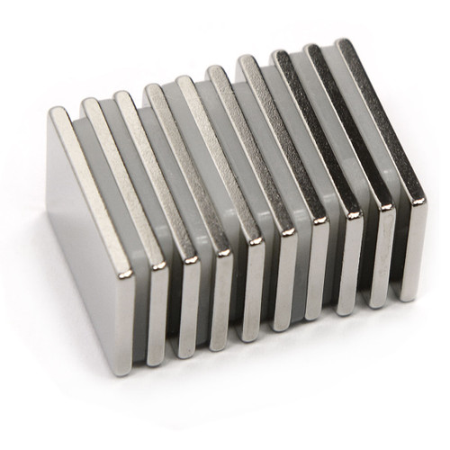 Neodymium Rare Earth Block Magnet N45 3/4"x1/2"x1/16"