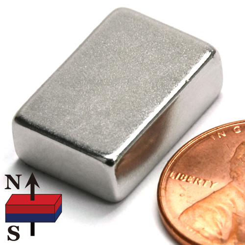N52 Neodymium Block Magnet 3/4x1/2x1/4"