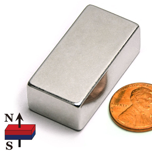 N52 Neodymium Block Magnet 1-1/2"x3/4"x3/8"