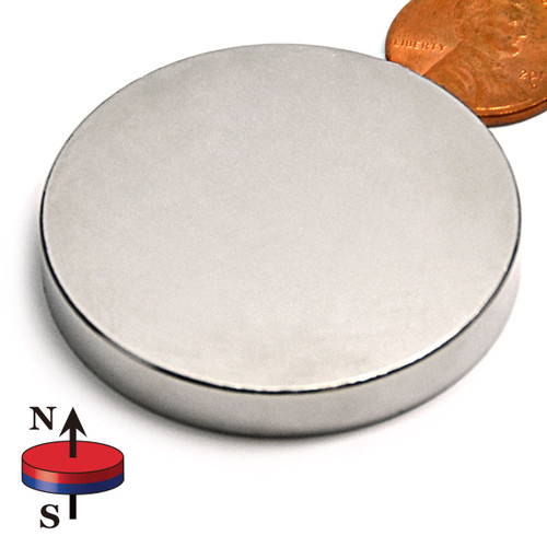 1 3/4X1/4" N45 Disc Neodymium Magnet