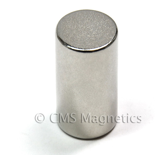 N42 Neodymium Cylindrical Magnet 1/2 inch x 1 inch with 40 LB Pull