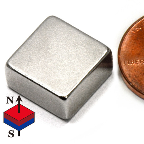N50 1/2x1/2x3/8" NdFeB Rare Earth Magnet
