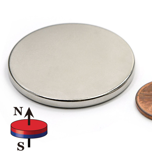 N45 Disc Magnets Dia 1-1/2 x 1/8" Neodymium Magnets