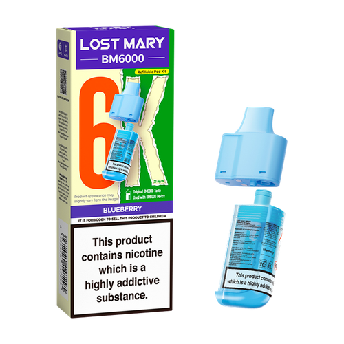 lost mary bm6000 refill pack blueberry