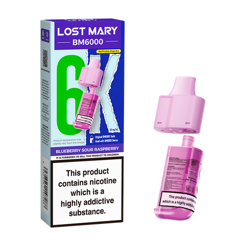 lost mary bm6000 refill pack blueberry sour raspberry