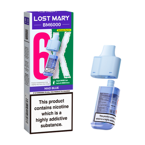 lost mary bm6000 refill pack mad blue