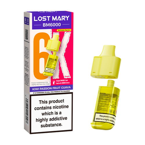 lost mary bm6000 refill pack kiwi passion fruit guava