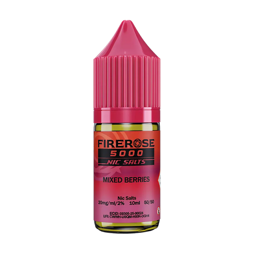 elux fire rose 5000 nic salt eliquid mixed berries