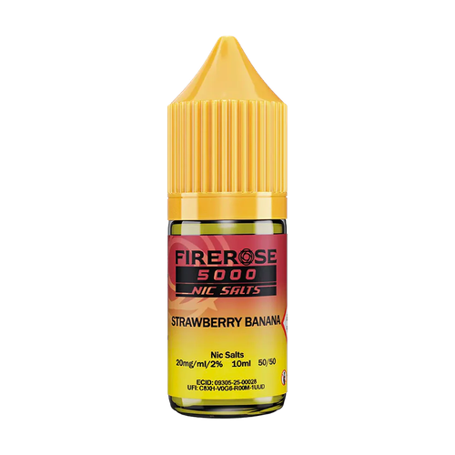 elux fire rose 5000 nic salt eliquid strawberry banana