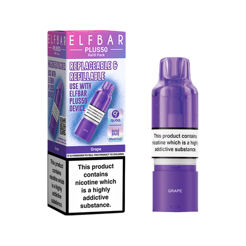 Grape ElfBar Plus 50 Refill Pack
